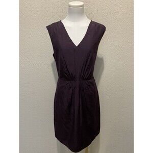 Loft, Women’s, Sleeveless Pencil Dress, V-Neck, Plum, Size: 8